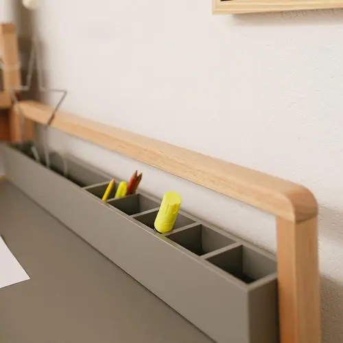 ESCRIVANINHA NÓRDICA COM GAVETA  CINZA EVOLUTIVA