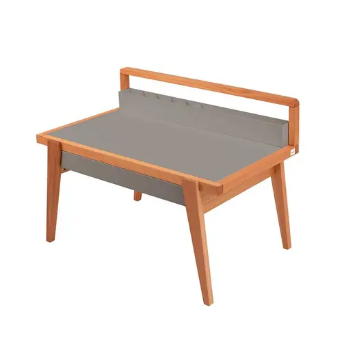 ESCRIVANINHA NÓRDICA COM GAVETA  CINZA EVOLUTIVA