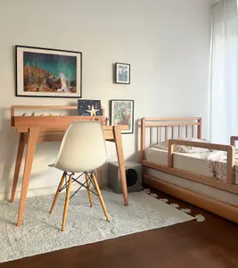 ESCRIVANINHA NÓRDICA  COM GAVETA MADEIRA