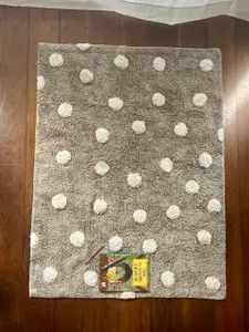 TAPETE POLKA DOT GRIS/ TOPOS CINZA